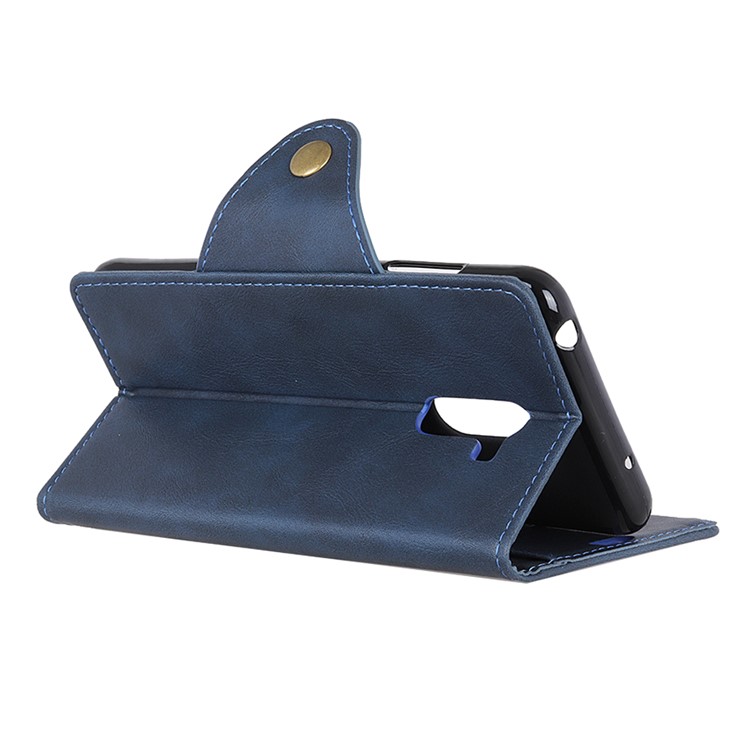 PU Leather Magnetic Flip Shell Case with Wallet for Xiaomi Pocophone F1 / Poco F1 (India) - Blue-8