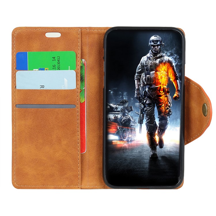 PU Leather Wallet Protector Cover with Stand for Xiaomi Pocophone F1 / Poco F1 (India) - Brown-3