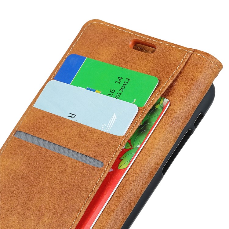 PU Leather Wallet Protector Cover with Stand for Xiaomi Pocophone F1 / Poco F1 (India) - Brown-4