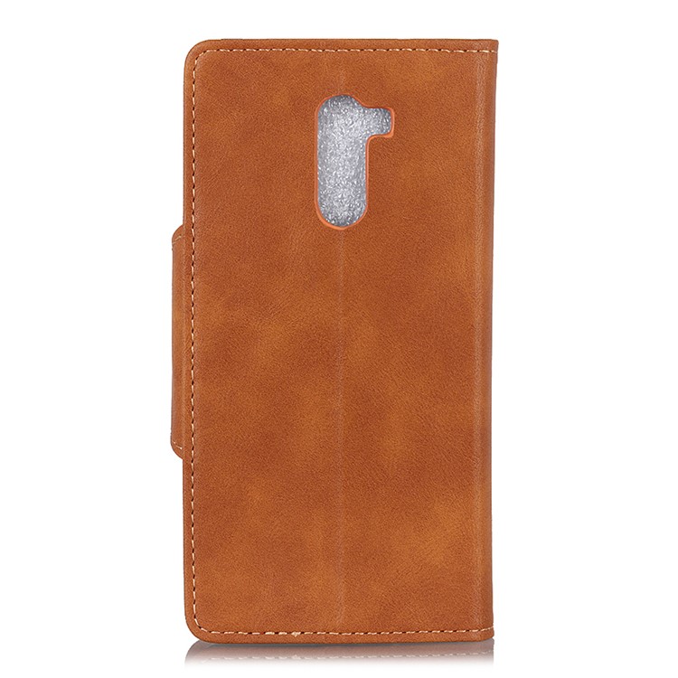 PU Leather Wallet Protector Cover with Stand for Xiaomi Pocophone F1 / Poco F1 (India) - Brown-6