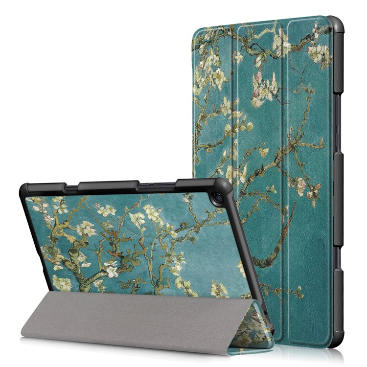 Pattern Printing Tri-fold Stand Leather Smart Case for Xiaomi Mi Pad 4 Plus - Wintersweet-1