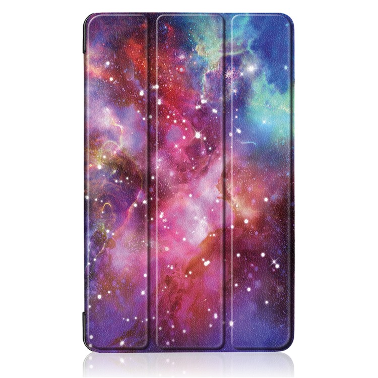 Pattern Printing Tri-fold Stand Leather Smart Shell for Xiaomi Mi Pad 4 Plus - Starry Night-2
