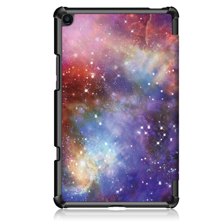 Pattern Printing Tri-fold Stand Leather Smart Shell for Xiaomi Mi Pad 4 Plus - Starry Night-3