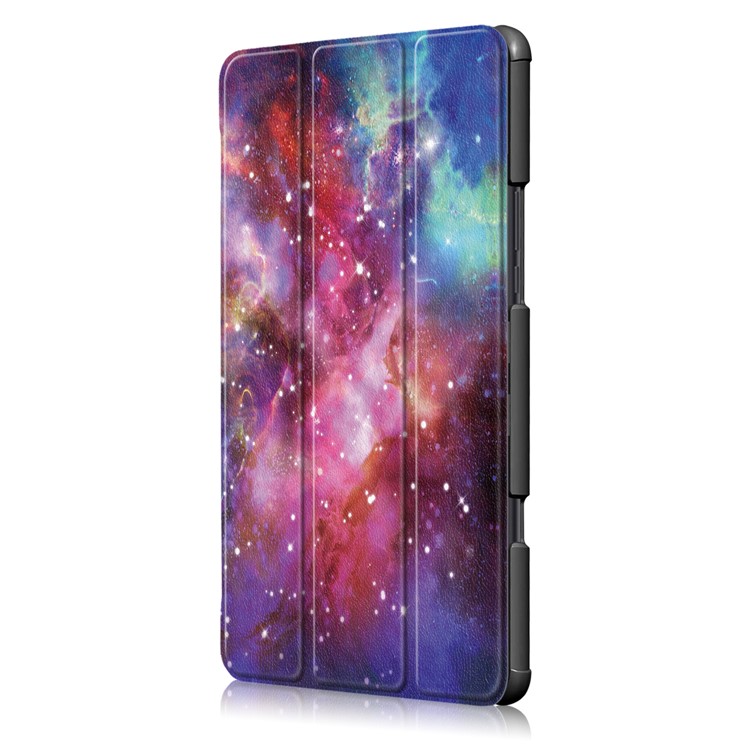 Pattern Printing Tri-fold Stand Leather Smart Shell for Xiaomi Mi Pad 4 Plus - Starry Night-4