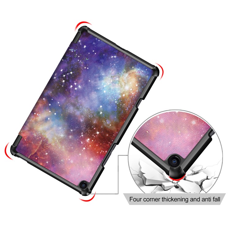 Pattern Printing Tri-fold Stand Leather Smart Shell for Xiaomi Mi Pad 4 Plus - Starry Night-5