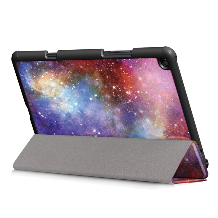 Pattern Printing Tri-fold Stand Leather Smart Shell for Xiaomi Mi Pad 4 Plus - Starry Night-7