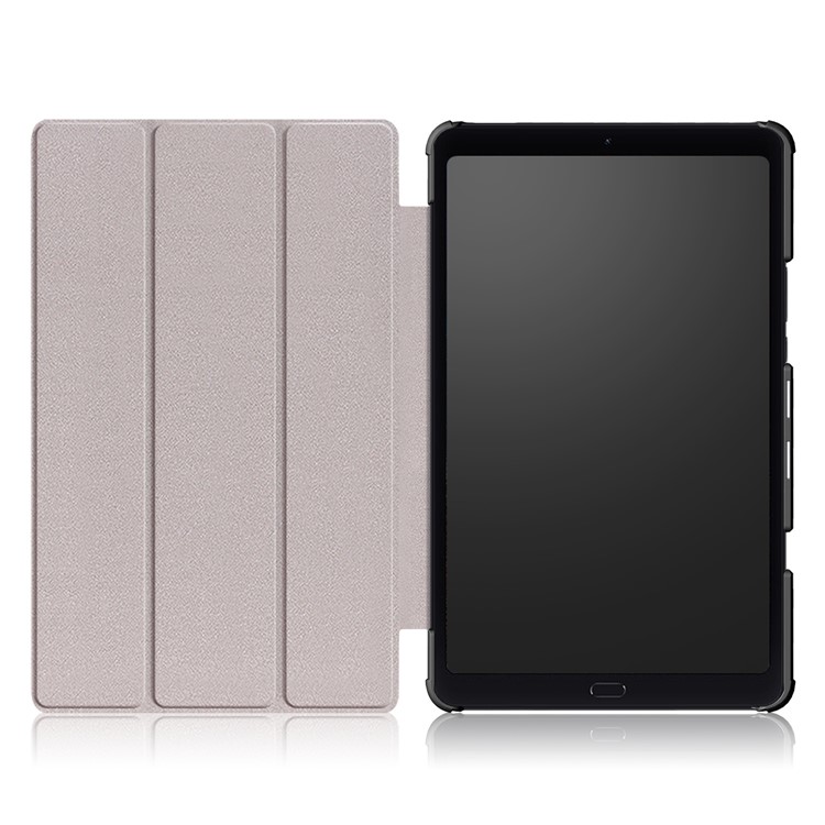 Tri-fold Stand PU Leather Auto Wake/Sleep Case for Xiaomi Mi Pad 4 Plus - Black-10