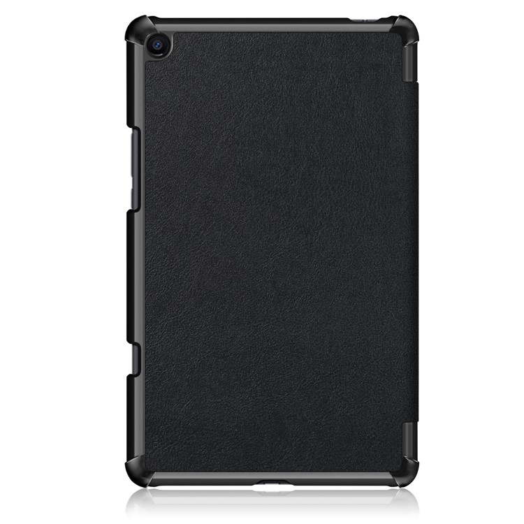 Tri-fold Stand PU Leather Auto Wake/Sleep Case for Xiaomi Mi Pad 4 Plus - Black-3