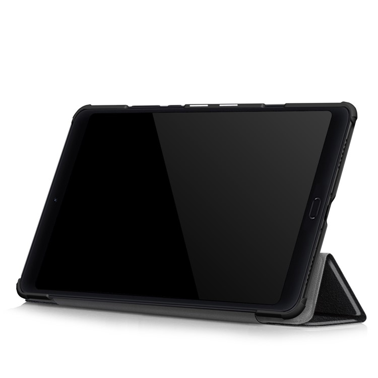 Tri-fold Stand PU Leather Auto Wake/Sleep Case for Xiaomi Mi Pad 4 Plus - Black-6