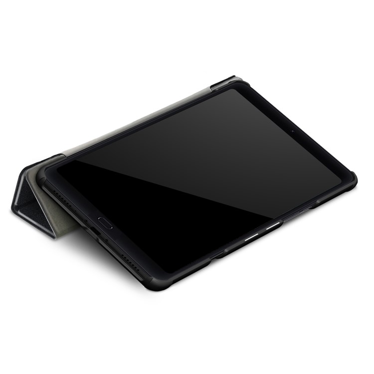 Tri-fold Stand PU Leather Auto Wake/Sleep Case for Xiaomi Mi Pad 4 Plus - Black-8