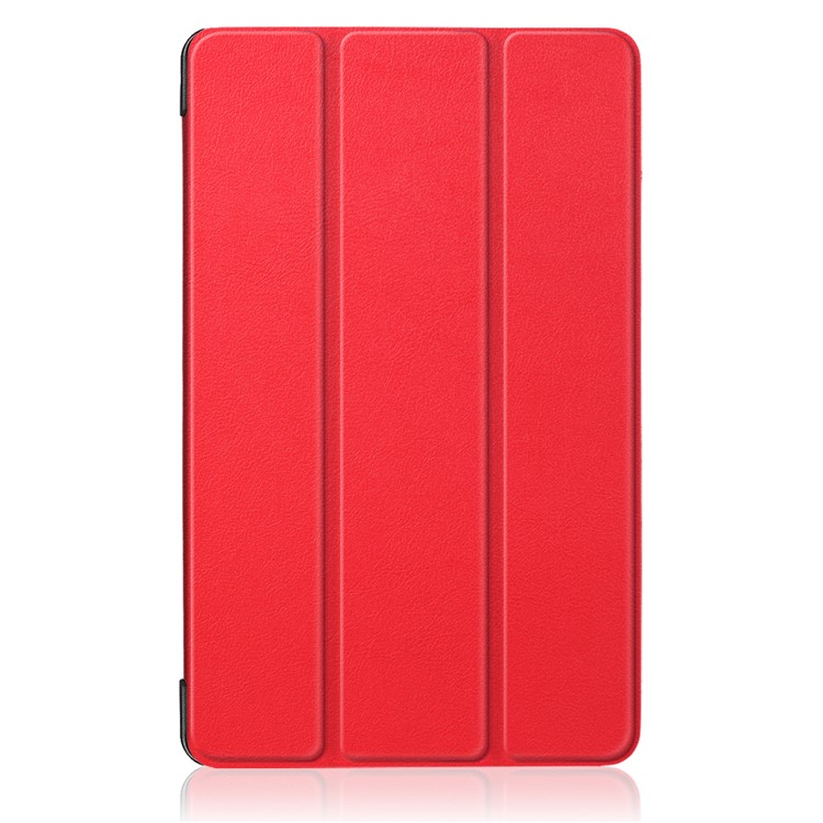 Tri-fold Stand PU Leather Auto Wake/Sleep Cover for Xiaomi Mi Pad 4 Plus - Red-2