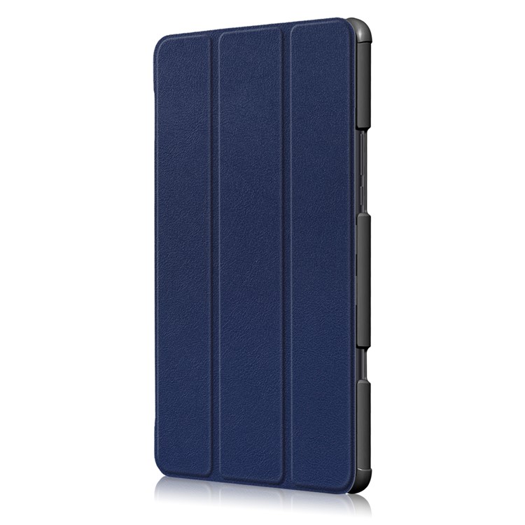 Tri-fold Stand PU Leather Auto Wake/Sleep Tablet Shell for Xiaomi Mi Pad 4 Plus - Dark Blue-4