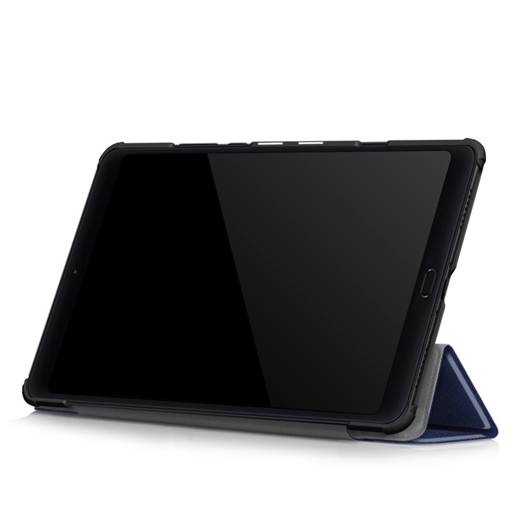 Tri-fold Stand PU Leather Auto Wake/Sleep Tablet Shell for Xiaomi Mi Pad 4 Plus - Dark Blue-6