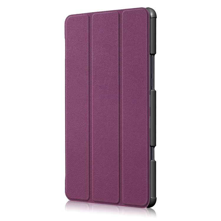 Tri-fold Stand PU Leather Smart Protection Case for Xiaomi Mi Pad 4 Plus - Purple-4