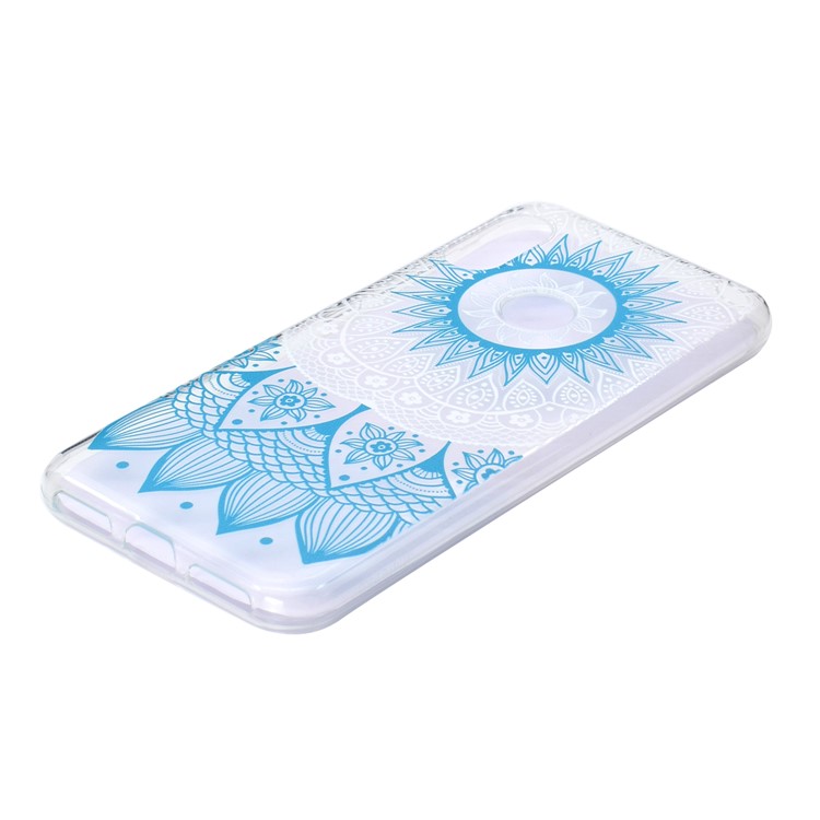 Pattern Printing Soft TPU Phone Case for Xiaomi Redmi Note 6 - Blue Mandala-3