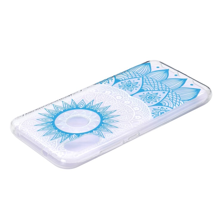 Pattern Printing Soft TPU Phone Case for Xiaomi Redmi Note 6 - Blue Mandala-4