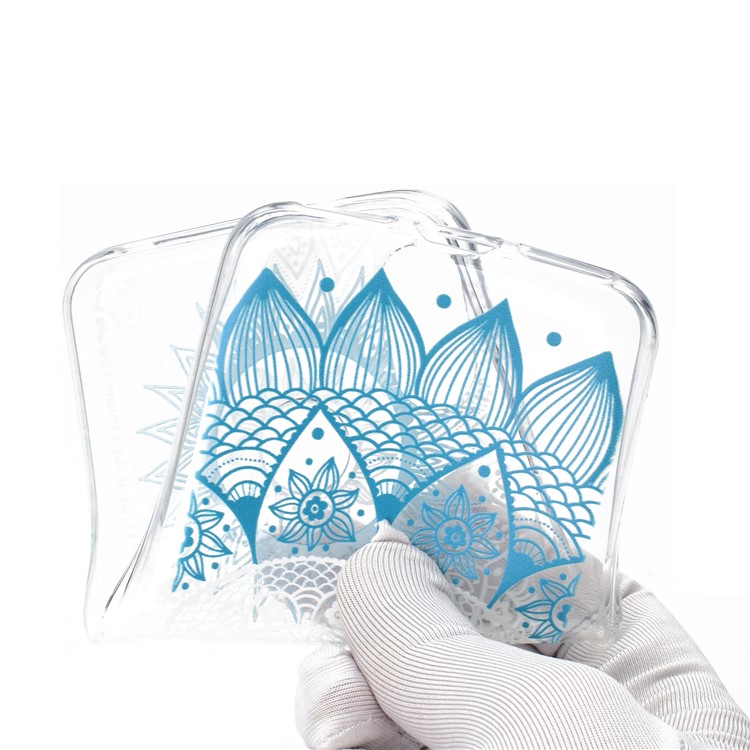 Pattern Printing Soft TPU Phone Case for Xiaomi Redmi Note 6 - Blue Mandala-5