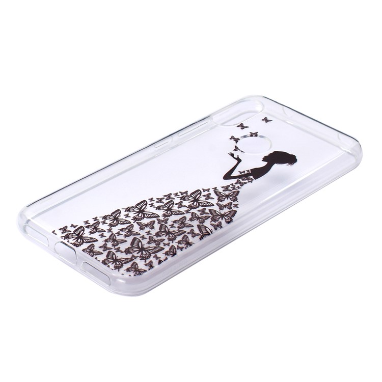 Pattern Printing Soft TPU Phone Shell for Xiaomi Redmi Note 6 Pro - Butterfly Girl-4