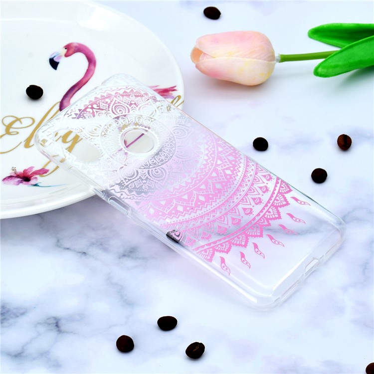 Pattern Printing Soft TPU Protective Case for Xiaomi Redmi Note 6 Pro - Pink Mandala-6