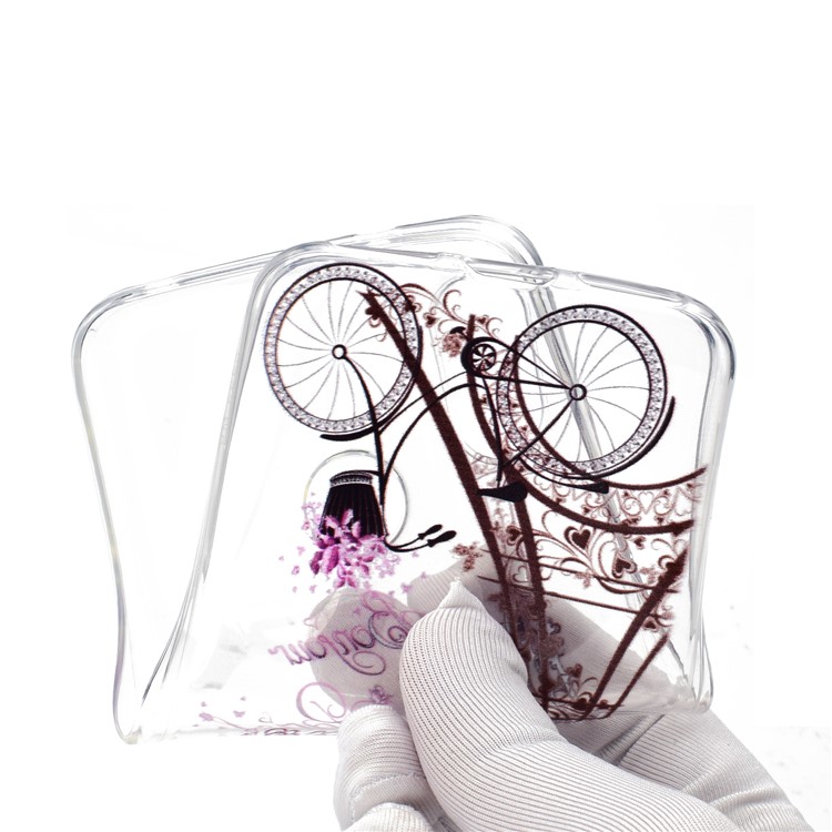 Vivid Pattern Printing Soft Slim TPU Phone Case for Xiaomi Redmi Note 6 Pro - Eiffel Tower and Bicycle-5