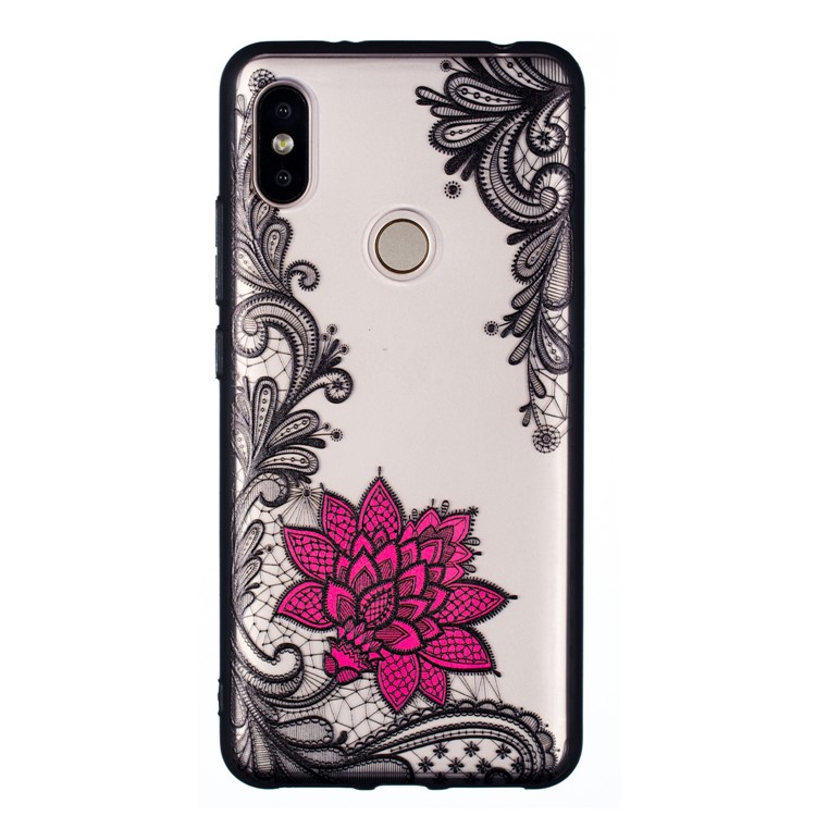 Embossed Flower Pattern TPU + PC Combo Mobile Phone Case for Xiaomi Redmi S2 / Redmi Y2 - Small Red Flower-1