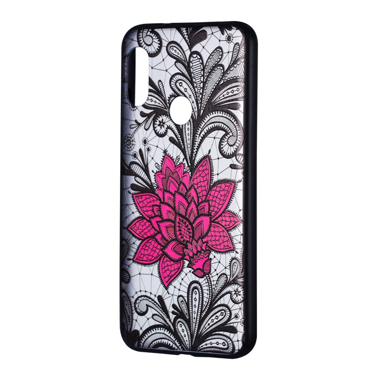 Embossed Flower Pattern TPU + PC Combo Mobile Phone Case for Xiaomi Mi A2 Lite / Redmi 6 Pro - Big Red Flower-2