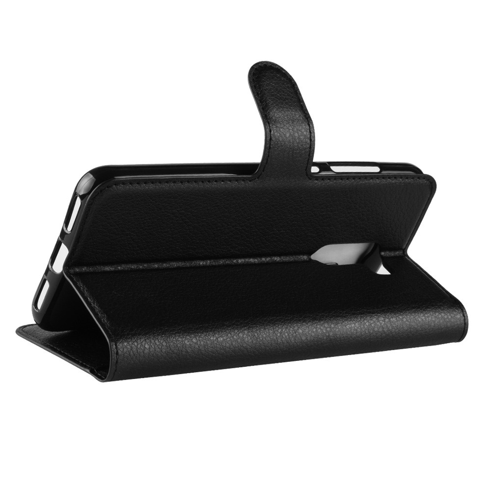 For Xiaomi Pocophone F1 / Poco F1 (India) Case Litchi Grain Leather Case (Stand and Wallet) - Black-5