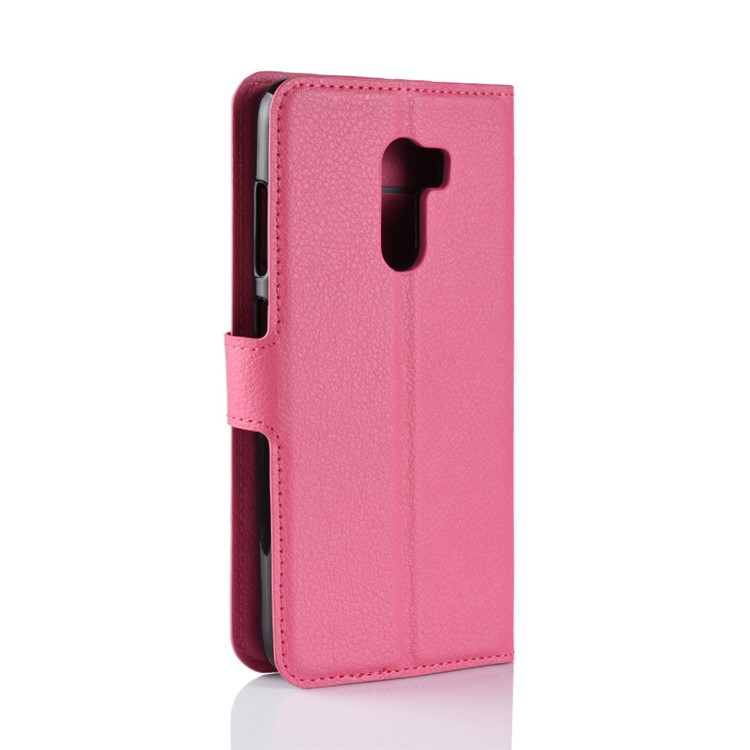 For Xiaomi Pocophone F1 / Poco F1 (India) Phone Shell Litchi Grain Leather Case (Stand and Wallet) - Rose-6