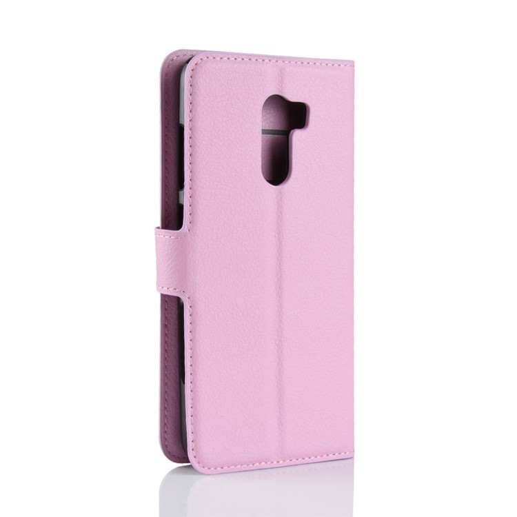 For Xiaomi Pocophone F1 / Poco F1 (India) Mobile Cover Litchi Grain Leather Case (Stand and Wallet) - Pink-6
