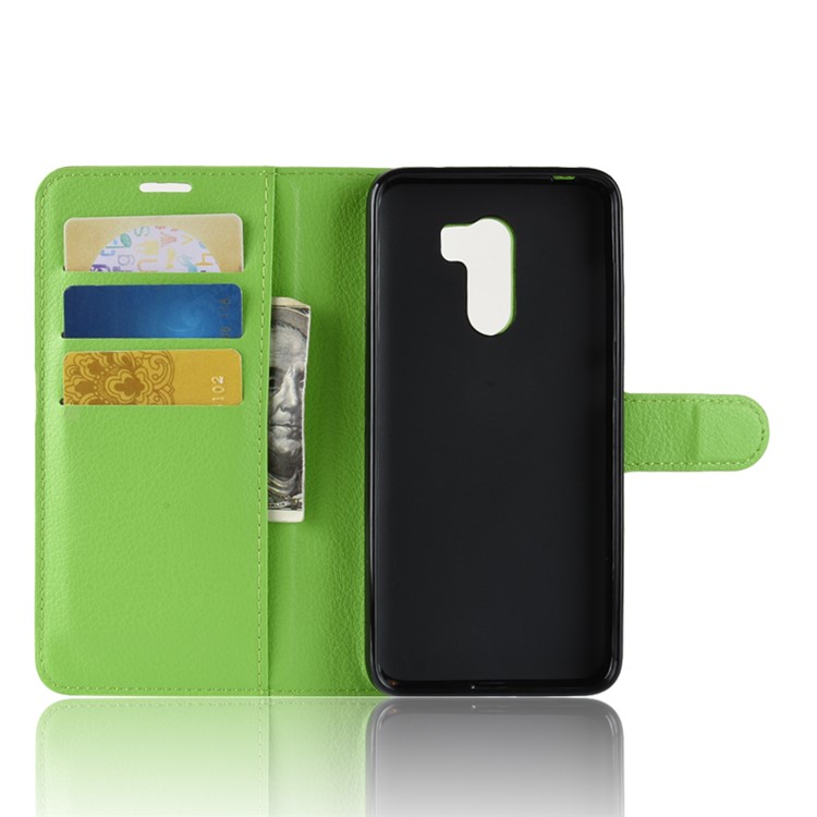 For Xiaomi Pocophone F1 / Poco F1 (India) Cell Phone Case Litchi Grain Leather Case (Stand and Wallet) - Green-3