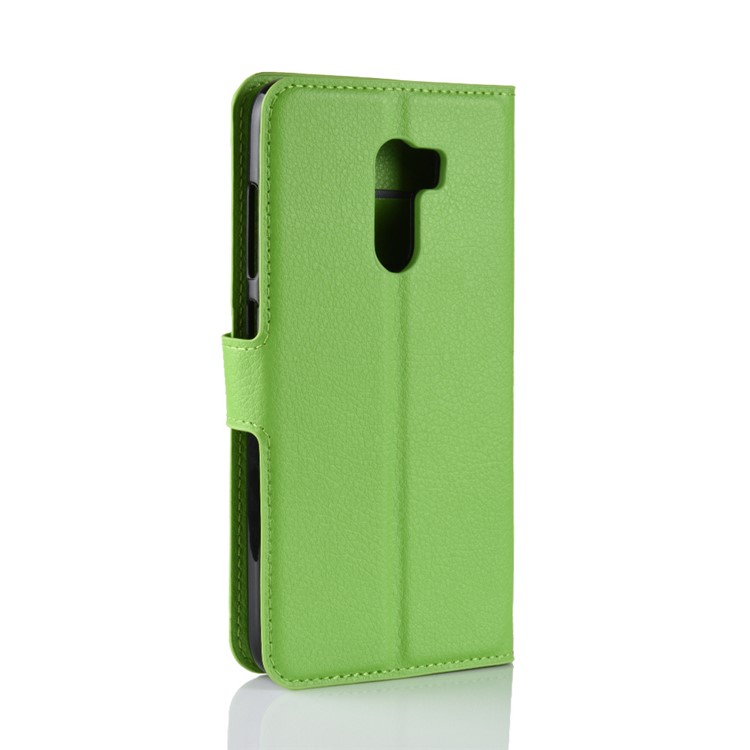 For Xiaomi Pocophone F1 / Poco F1 (India) Cell Phone Case Litchi Grain Leather Case (Stand and Wallet) - Green-6