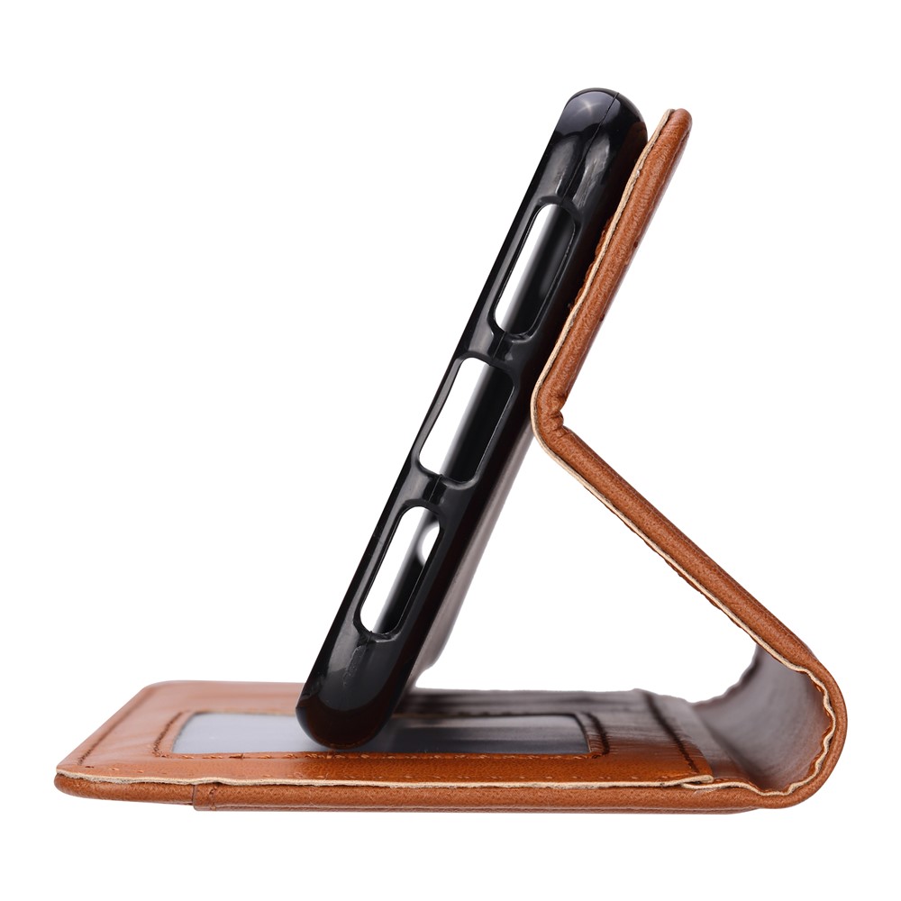 Auto-absorbed Leather Wallet Stand Mobile Phone Protective Cover for Xiaomi Pocophone F1 / Poco F1 (India) - Brown-7