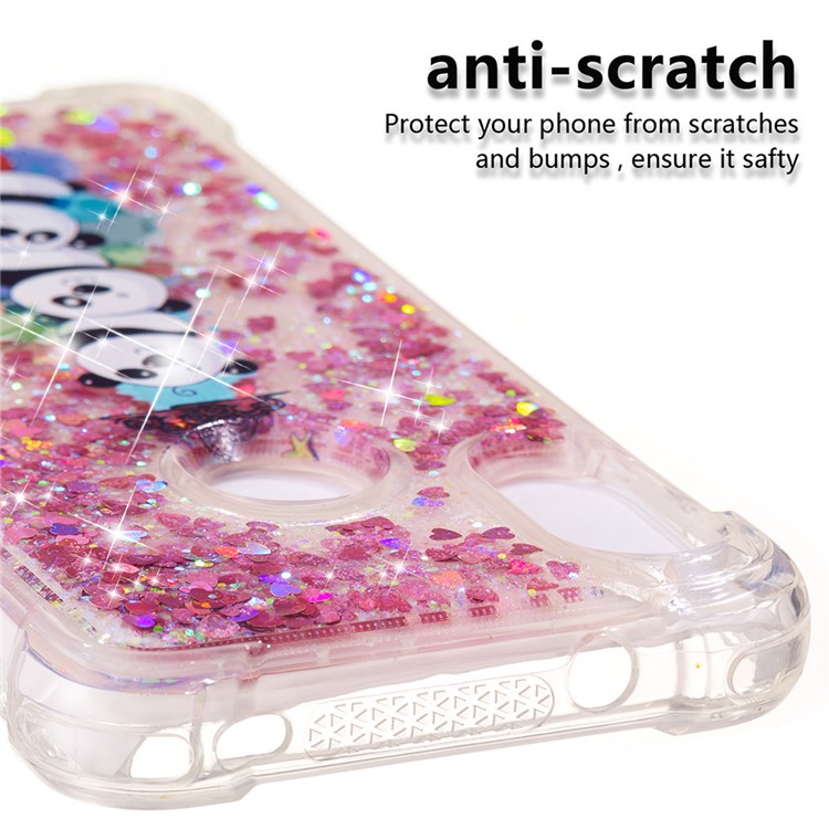 Pattern Printing Quicksand Anti-scratch TPU Case for Xiaomi Mi A2 Lite / Redmi 6 Pro - Pandas-3