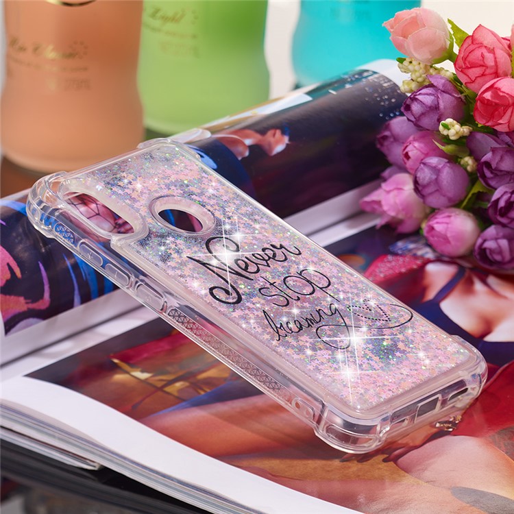 Pattern Printing Quicksand Anti-scratch TPU Cover for Xiaomi Mi A2 Lite / Redmi 6 Pro - Never Stop Dreaming-4