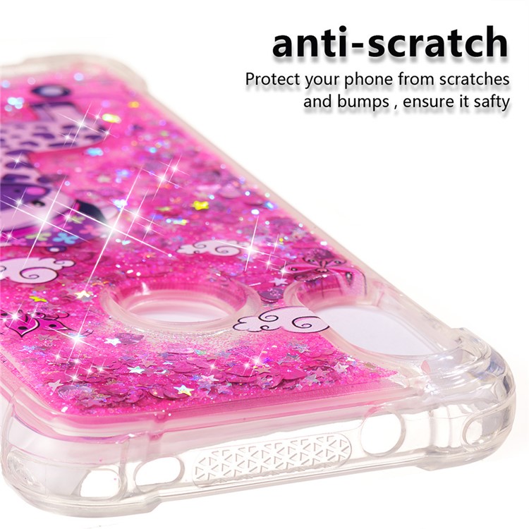 Pattern Printing Quicksand Anti-scratch TPU Shell for Xiaomi Mi A2 Lite / Redmi 6 Pro - Cute Giraffe-3