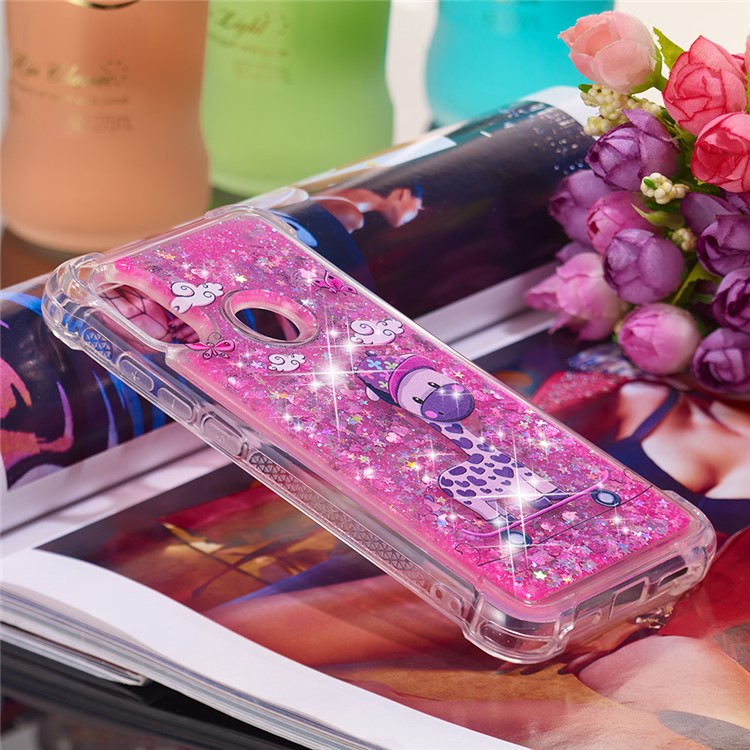 Pattern Printing Quicksand Anti-scratch TPU Shell for Xiaomi Mi A2 Lite / Redmi 6 Pro - Cute Giraffe-4