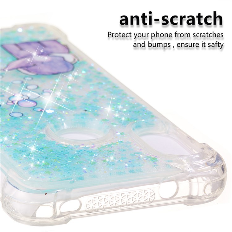 Pattern Printing Quicksand Anti-scratch TPU Mobile Case for Xiaomi Mi A2 Lite / Redmi 6 Pro - Elephant-3