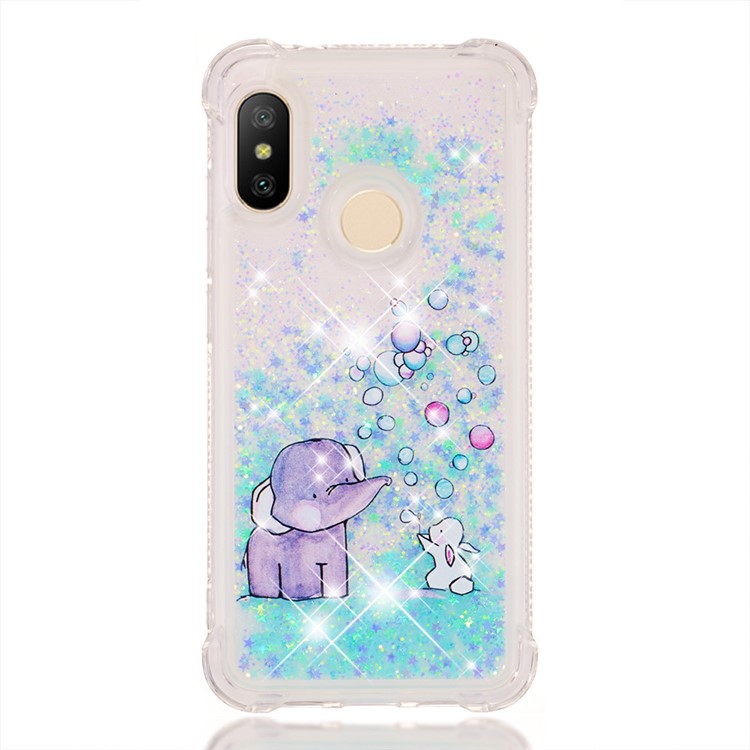 Pattern Printing Quicksand Anti-scratch TPU Mobile Case for Xiaomi Mi A2 Lite / Redmi 6 Pro - Elephant-6