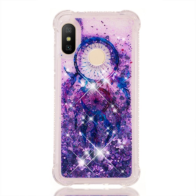 Pattern Printing Quicksand Anti-scratch TPU Mobile Shell for Xiaomi Mi A2 Lite / Redmi 6 Pro - Blue Dream Catcher-6