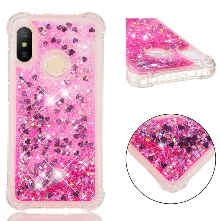 Dynamic Quicksand Shock-absorbing TPU Cover for Xiaomi Mi A2 Lite / Redmi 6 Pro - Rose-1