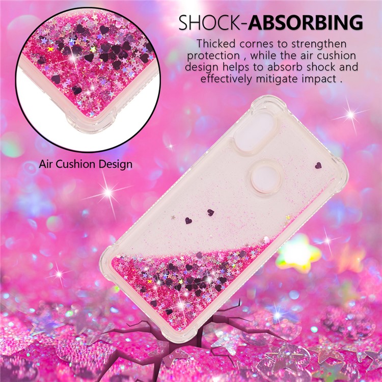 Dynamic Quicksand Shock-absorbing TPU Cover for Xiaomi Mi A2 Lite / Redmi 6 Pro - Rose-2