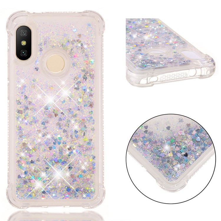 Dynamic Quicksand Shock-absorbing TPU Shell for Xiaomi Mi A2 Lite / Redmi 6 Pro - Silver-1