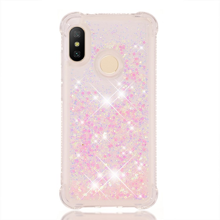 Dynamic Quicksand Shock-absorbing TPU Back Case for Xiaomi Mi A2 Lite / Redmi 6 Pro - Pink-6