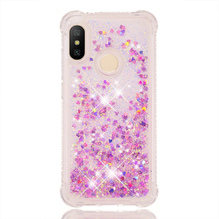 Dynamic QuickSand Anti-Scratch TPU Custodia Per Telefoni TPU Per Xiaomi MI A2 Lite / Redmi 6 Pro. - Viola Chiaro-6