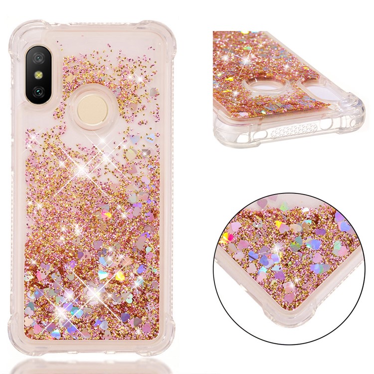 Dynamic Quicksand Anti-scratch TPU Phone Cover for Xiaomi Mi A2 Lite / Redmi 6 Pro - Gold-1