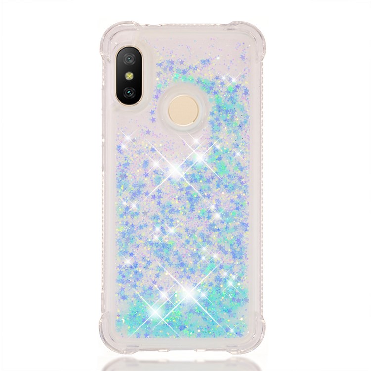 Dynamic Quicksand Anti-scratch TPU Phone Shell for Xiaomi Mi A2 Lite / Redmi 6 Pro - Cyan-6