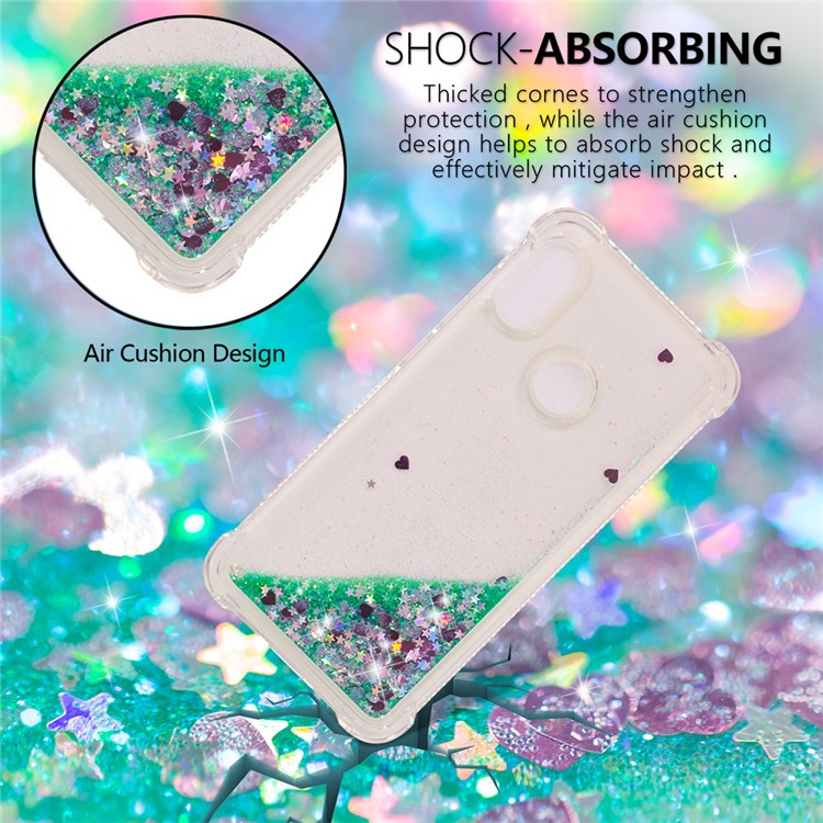 Dynamic Quicksand Shock-absorbing TPU Case Cover for Xiaomi Mi A2 Lite / Redmi 6 Pro - Green-2