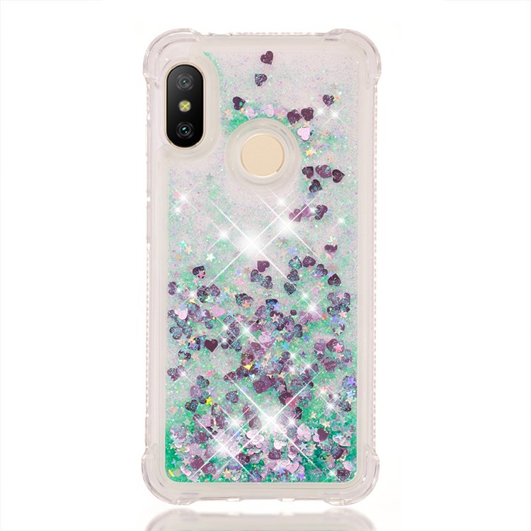 Dynamic Quicksand Shock-absorbing TPU Case Cover for Xiaomi Mi A2 Lite / Redmi 6 Pro - Green-6