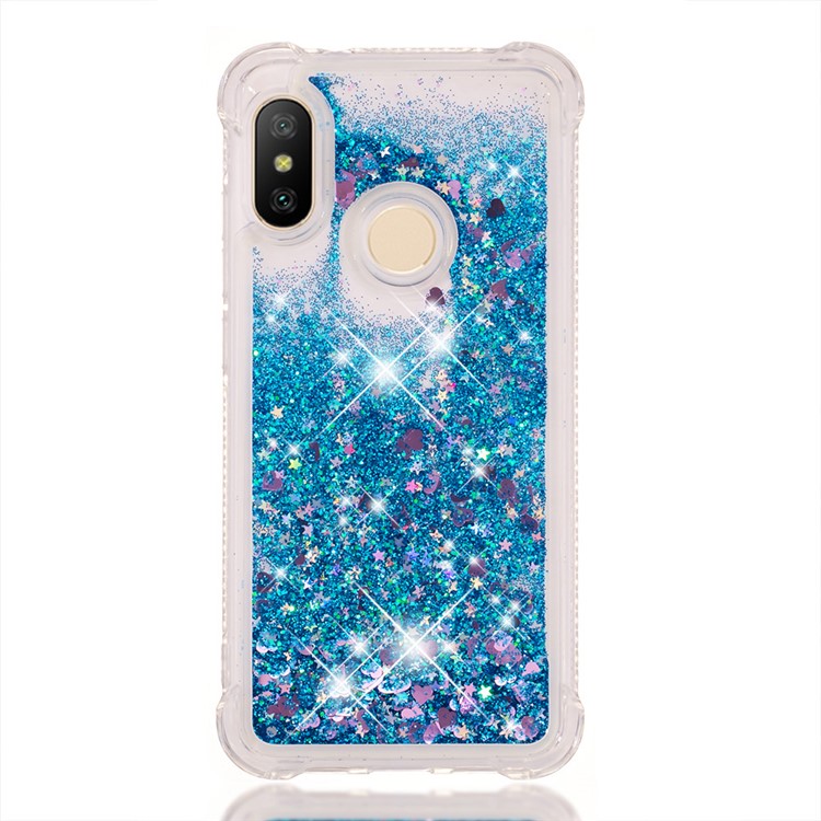 Dynamic Quicksand Shock-absorbing TPU Case Shell for Xiaomi Mi A2 Lite / Redmi 6 Pro - Blue-6