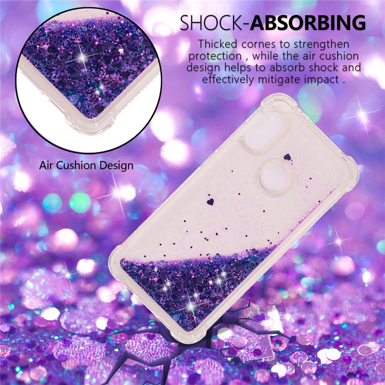 Dynamic Quicksand Shock-absorbing TPU Mobile Phone Casing for Xiaomi Mi A2 Lite / Redmi 6 Pro - Dark Purple-2